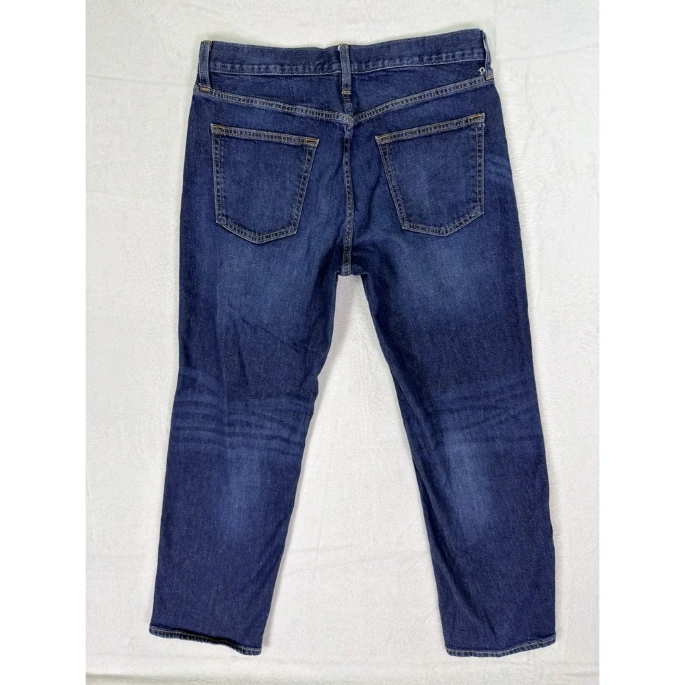 Old Navy‎ Jeans Mens 33x30 Blue Denim Dark Wash Loose Relaxed Straight Stretch